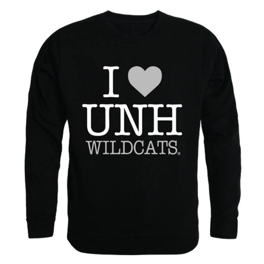 I Love UNH University of New Hampshire Wildcats Crewneck Pullover Sweatshirt Sweater