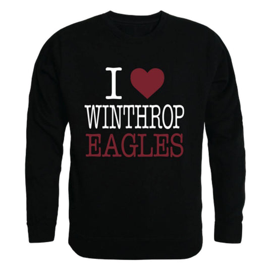 I Love Winthrop University Eagles Crewneck Pullover Sweatshirt Sweater