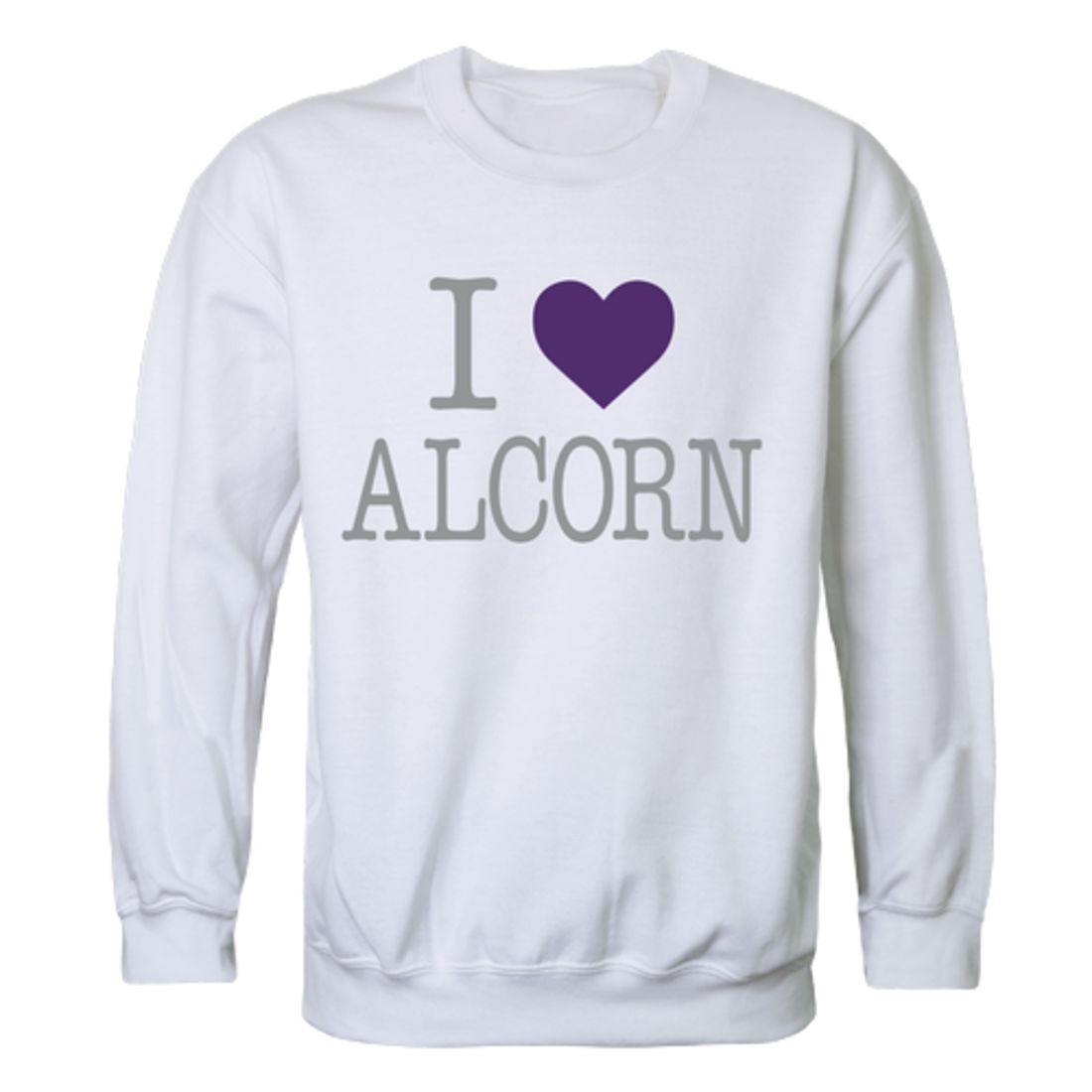I Love Alcorn State University Braves Crewneck Pullover Sweatshirt Sweater