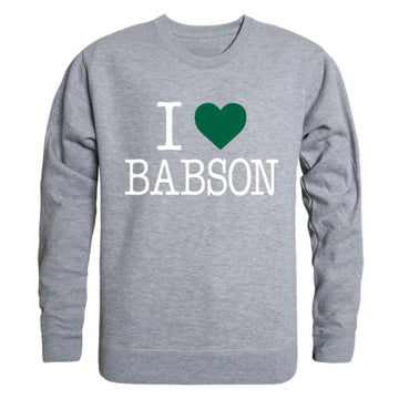 I Love Babson College Beavers Crewneck Pullover Sweatshirt Sweater