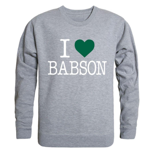 I Love Babson College Beavers Crewneck Pullover Sweatshirt Sweater