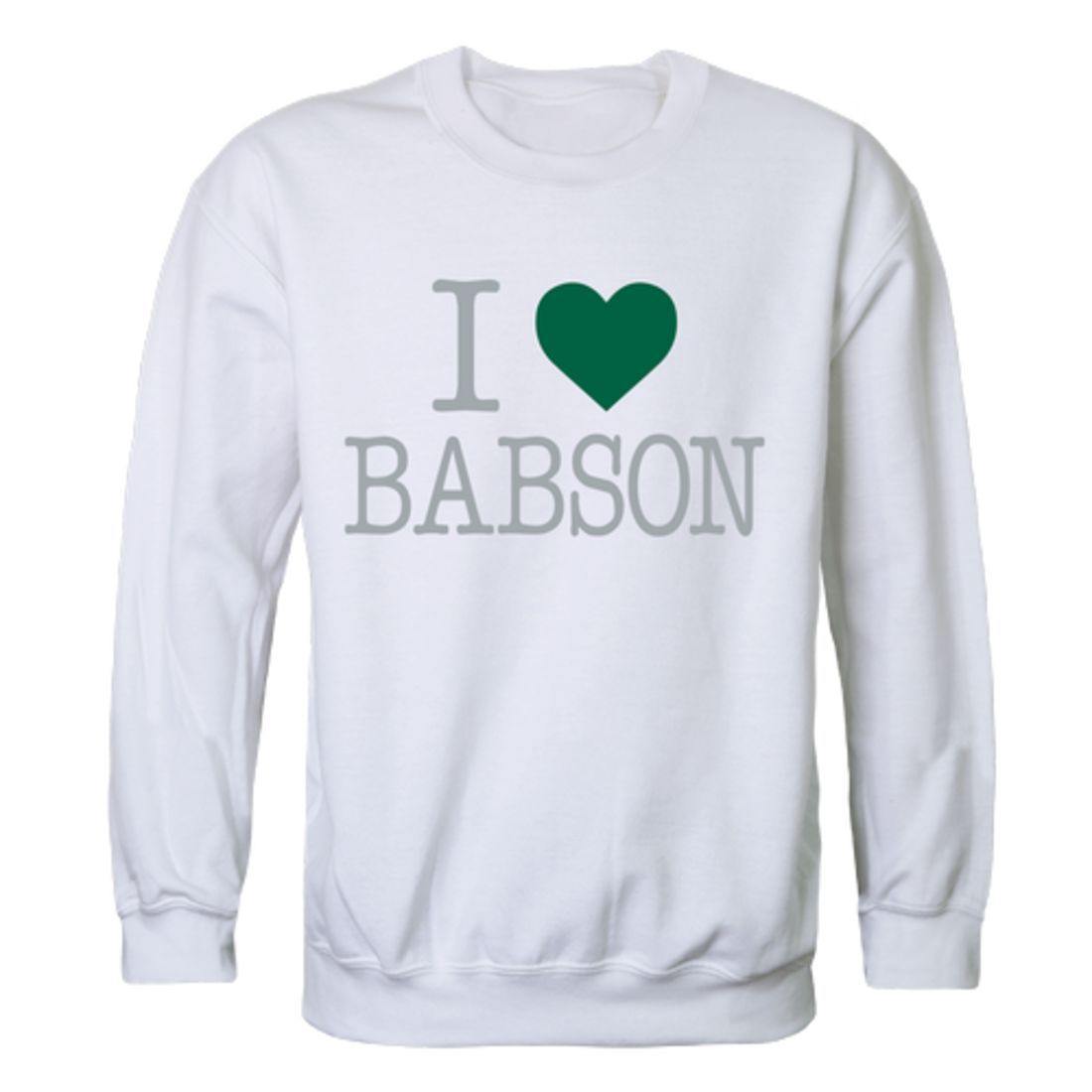 I Love Babson College Beavers Crewneck Pullover Sweatshirt Sweater
