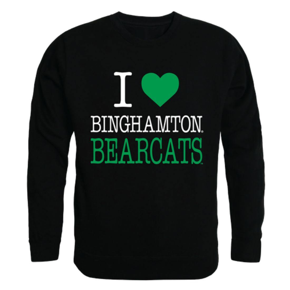 I Love SUNY Binghamton University Bearcats Crewneck Pullover Sweatshirt Sweater