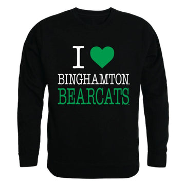 I Love SUNY Binghamton University Bearcats Crewneck Pullover Sweatshirt Sweater