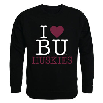 I Love Bloomsburg University Huskies Crewneck Pullover Sweatshirt Sweater