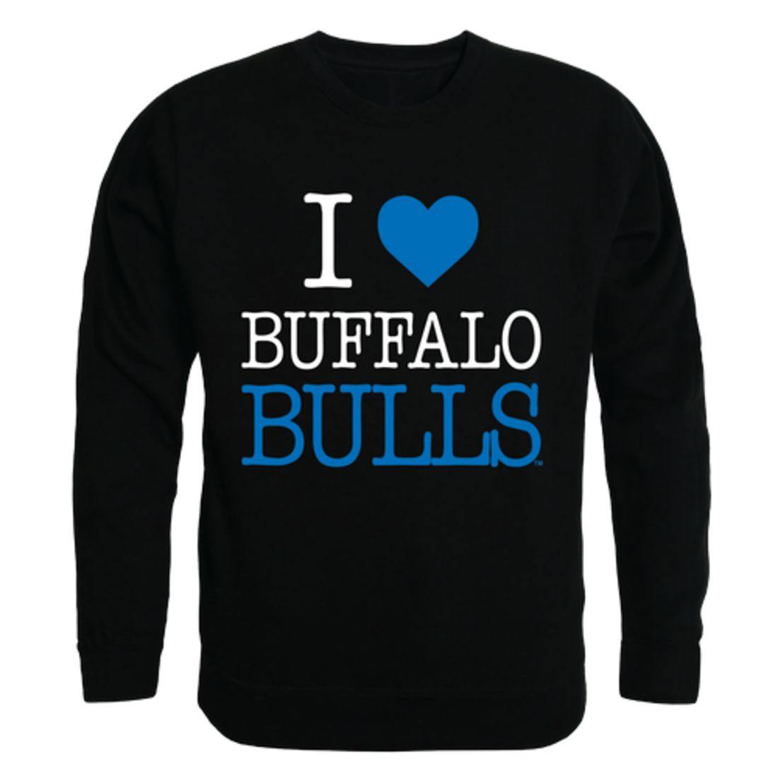 I Love SUNY University at Buffalo Bulls Crewneck Pullover Sweatshirt Sweater