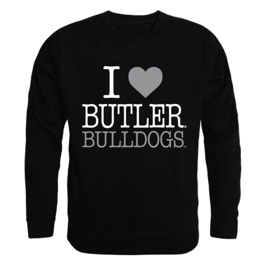 I Love Butler University Bulldog Crewneck Pullover Sweatshirt Sweater