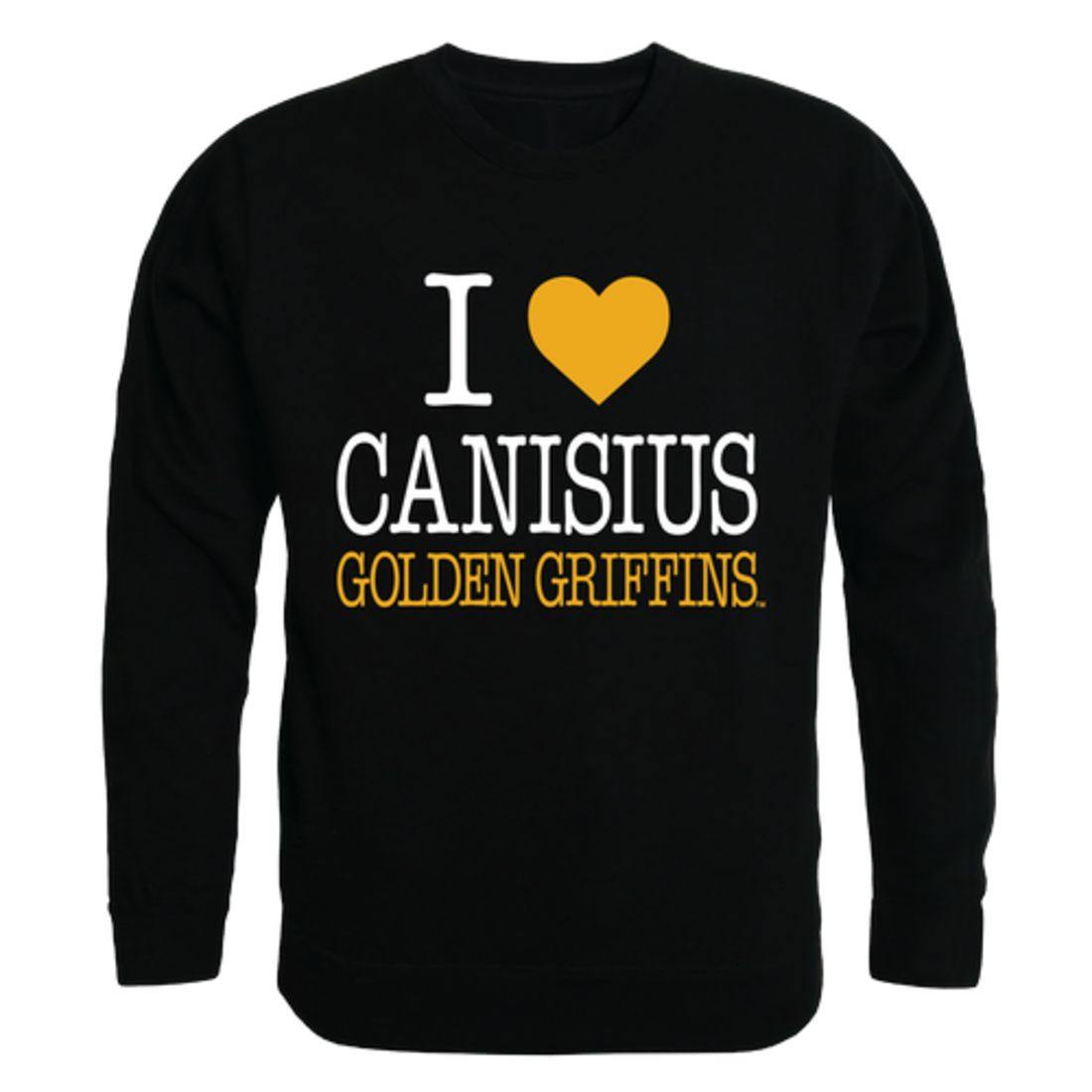 I Love Canisius College Golden Griffins Crewneck Pullover Sweatshirt Sweater