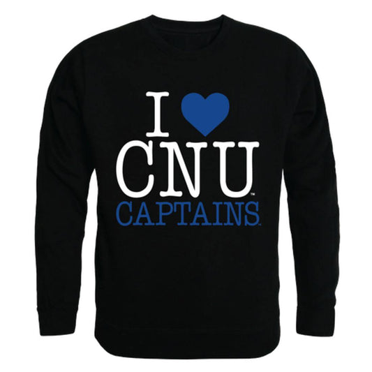 I Love CNU Christopher Newport University Captains Crewneck Pullover Sweatshirt Sweater