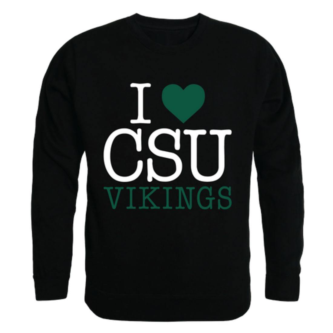 I Love CSU Cleveland State University Vikings Crewneck Pullover Sweatshirt Sweater