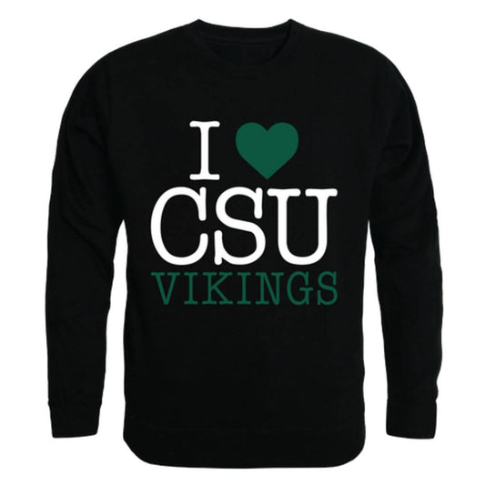 I Love CSU Cleveland State University Vikings Crewneck Pullover Sweatshirt Sweater