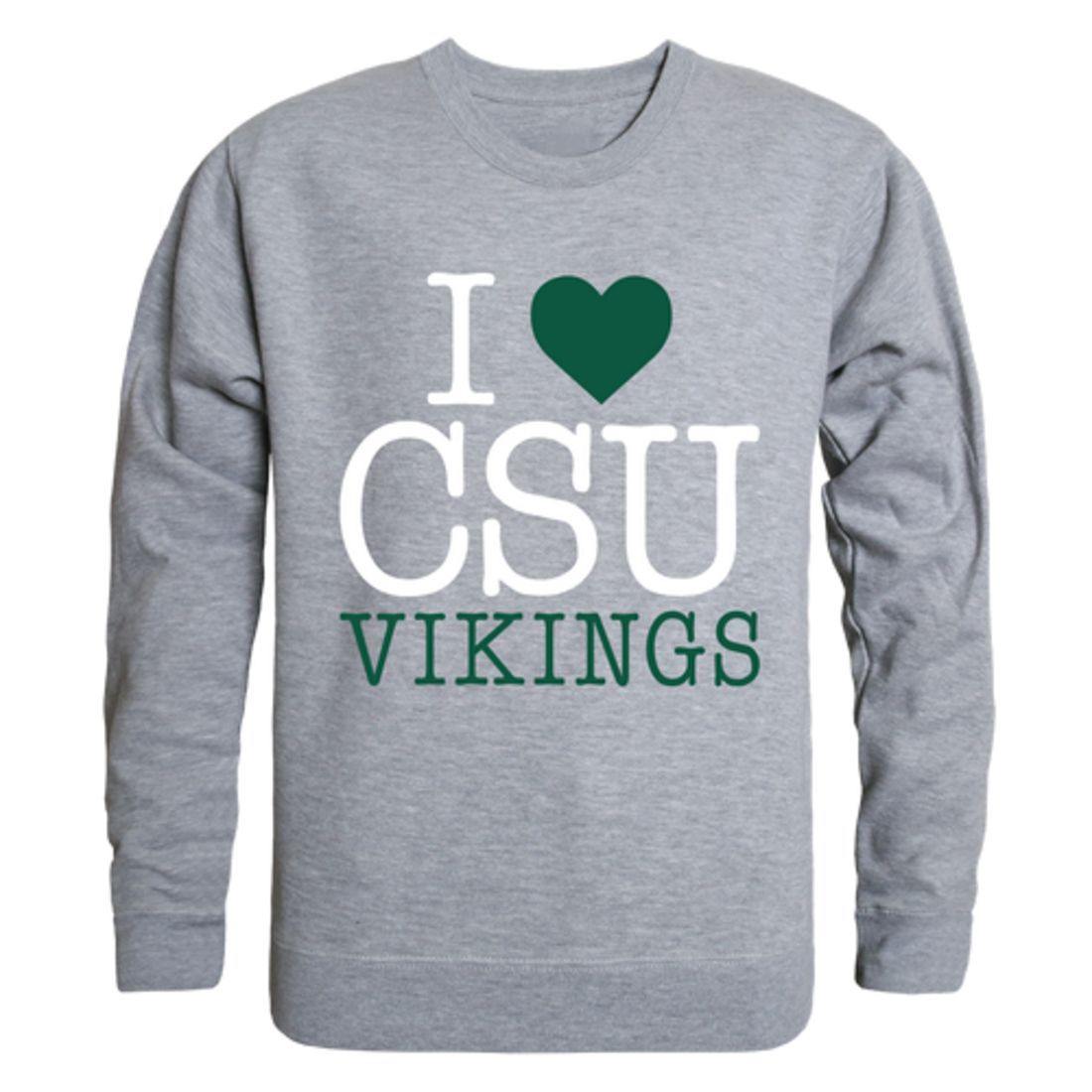 I Love CSU Cleveland State University Vikings Crewneck Pullover Sweatshirt Sweater