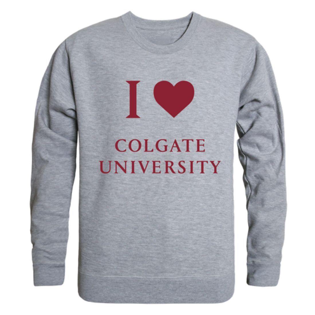 I Love Colgate University Raider Crewneck Pullover Sweatshirt Sweater