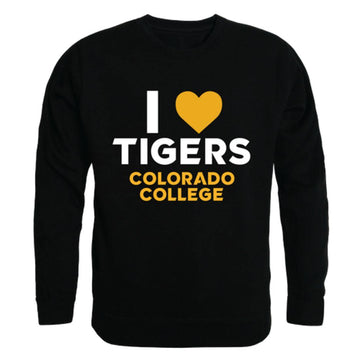 I Love Colorado College CC Tigers Crewneck Pullover Sweatshirt Sweater