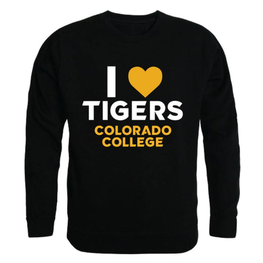 I Love Colorado College CC Tigers Crewneck Pullover Sweatshirt Sweater