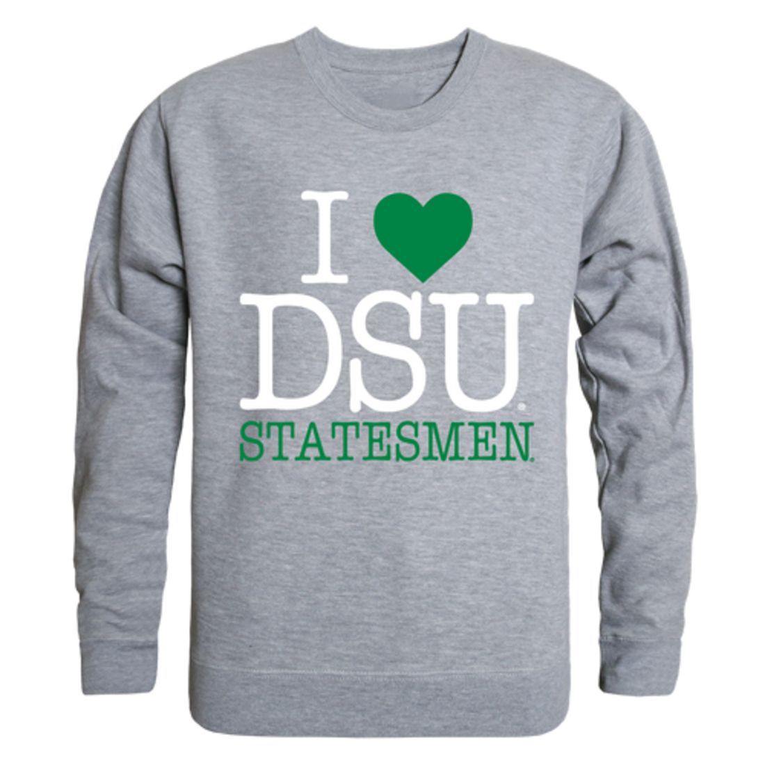 I Love DSU Delta State University Statesmen Crewneck Pullover Sweatshirt Sweater