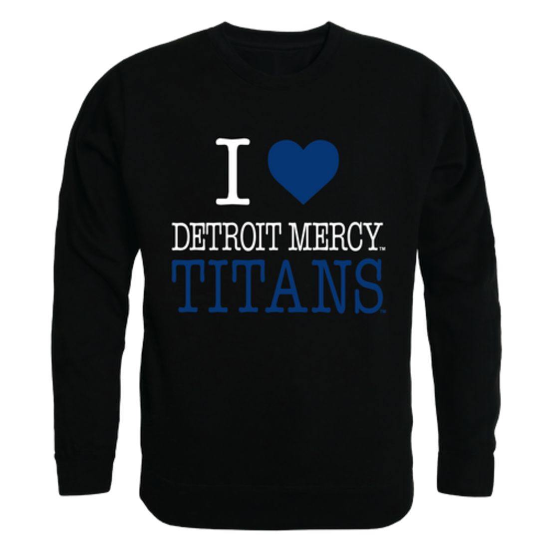I Love UDM University of Detroit Mercy Titans Crewneck Pullover Sweatshirt Sweater
