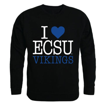 I Love ECSU Elizabeth City State University Vikings Crewneck Pullover Sweatshirt Sweater