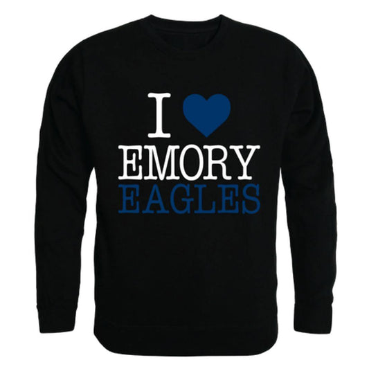 I Love Emory University Eagles Crewneck Pullover Sweatshirt Sweater