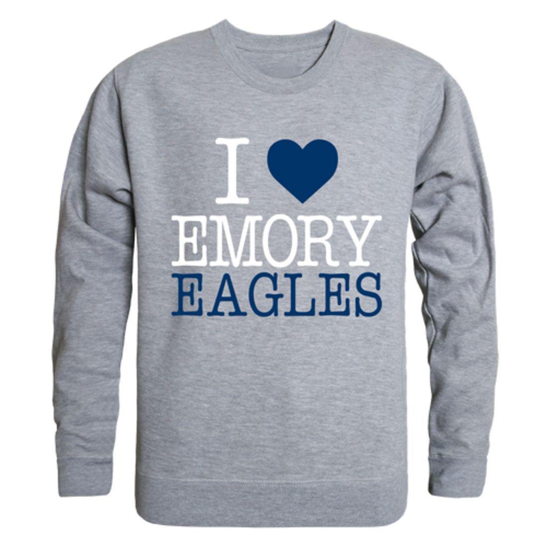 I Love Emory University Eagles Crewneck Pullover Sweatshirt Sweater