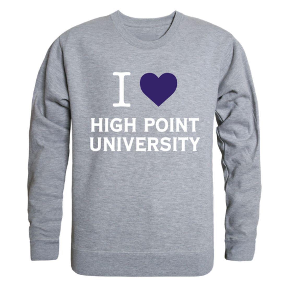 I Love HPU High Point University Panthers Crewneck Pullover Sweatshirt Sweater