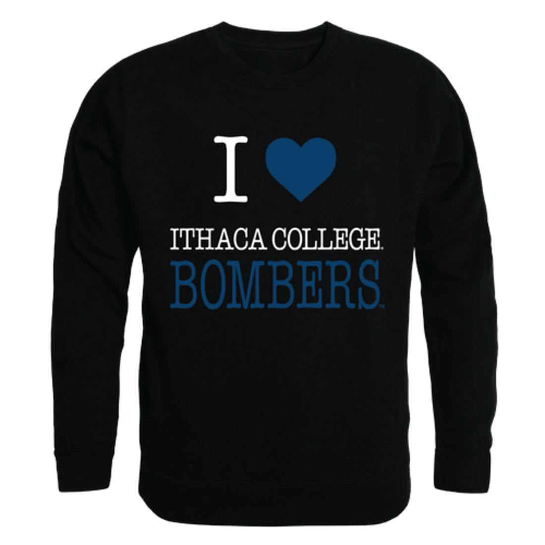 I Love Ithaca College Bombers Crewneck Pullover Sweatshirt Sweater