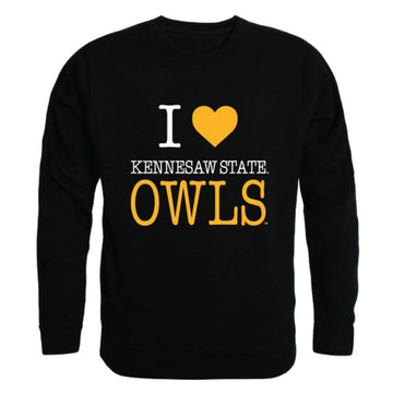 I Love KSU Kennesaw State University Owls Crewneck Pullover Sweatshirt Sweater