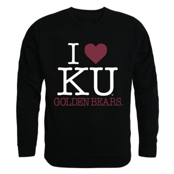 I Love Kutztown University of Pennsylvania Golden Bears Crewneck Pullover Sweatshirt Sweater