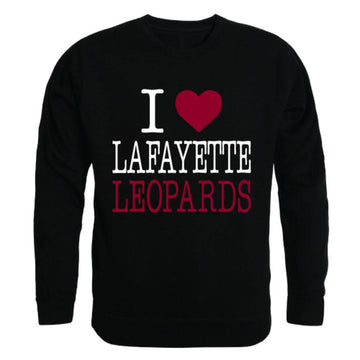 I Love Lafayette College Leopards Crewneck Pullover Sweatshirt Sweater
