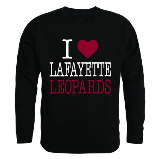 I Love Lafayette College Leopards Crewneck Pullover Sweatshirt Sweater
