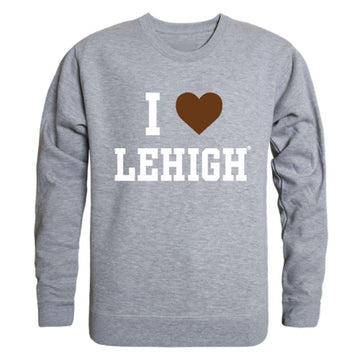 I Love Lehigh University Mountain Hawks Crewneck Pullover Sweatshirt Sweater