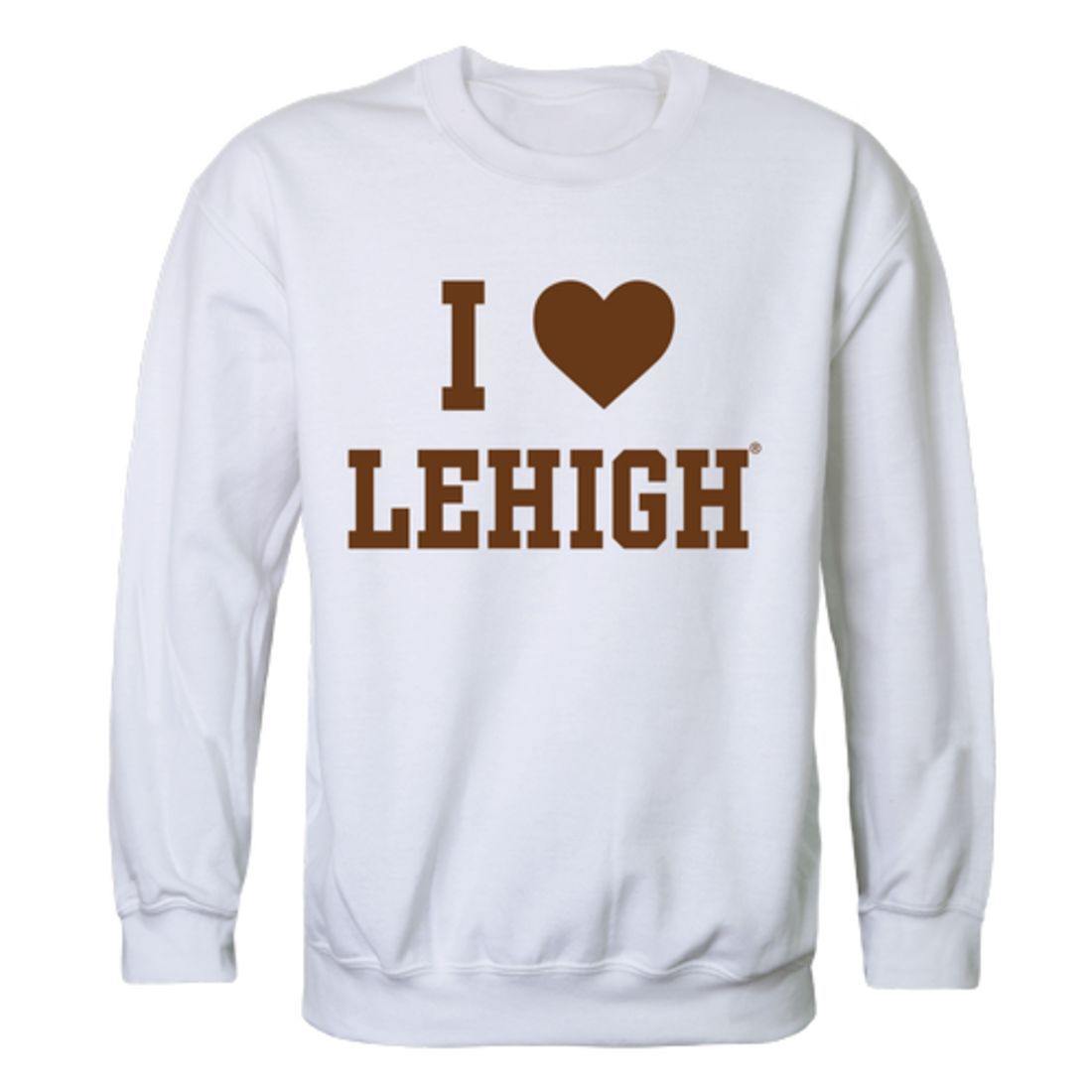 I Love Lehigh University Mountain Hawks Crewneck Pullover Sweatshirt Sweater