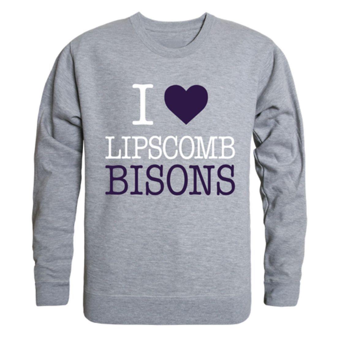 I Love Lipscomb University Bisons Crewneck Pullover Sweatshirt Sweater