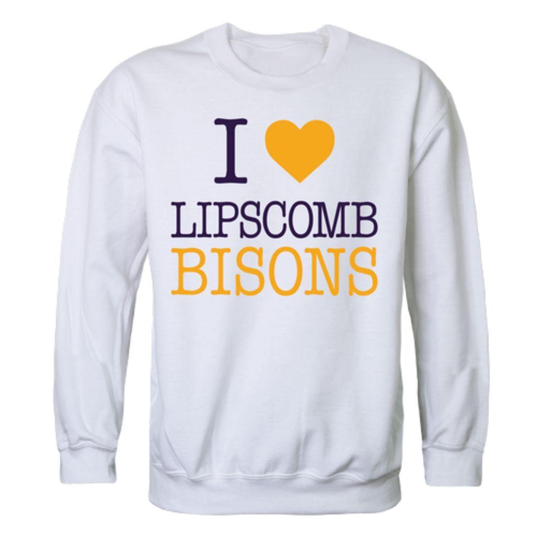 I Love Lipscomb University Bisons Crewneck Pullover Sweatshirt Sweater