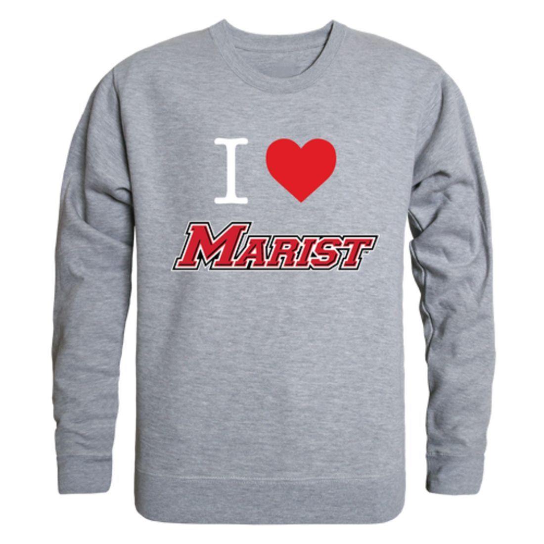 I Love Marist College Red Foxes Crewneck Pullover Sweatshirt Sweater
