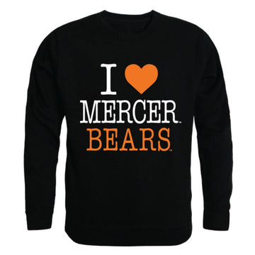 I Love Mercer University Bears Crewneck Pullover Sweatshirt Sweater