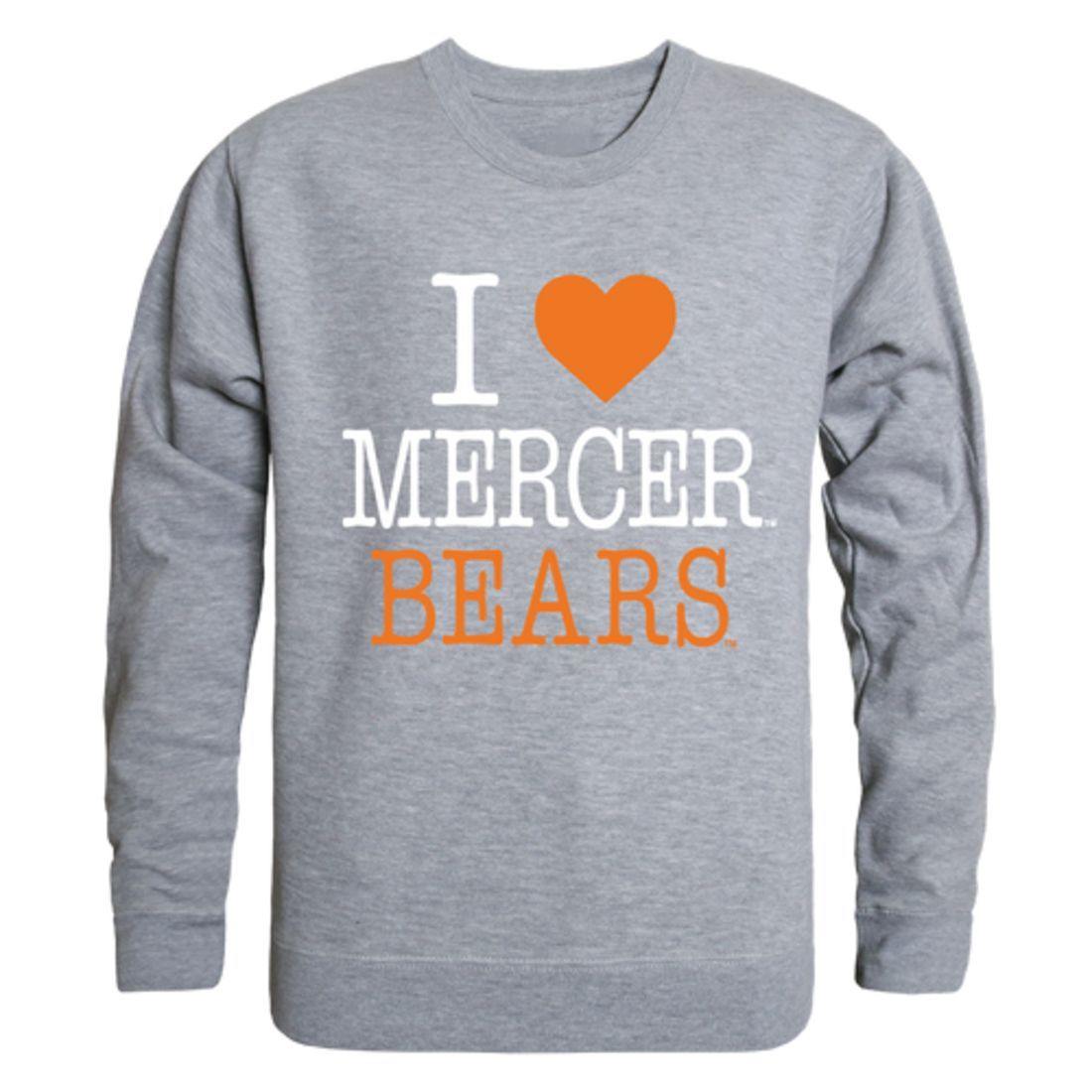 I Love Mercer University Bears Crewneck Pullover Sweatshirt Sweater