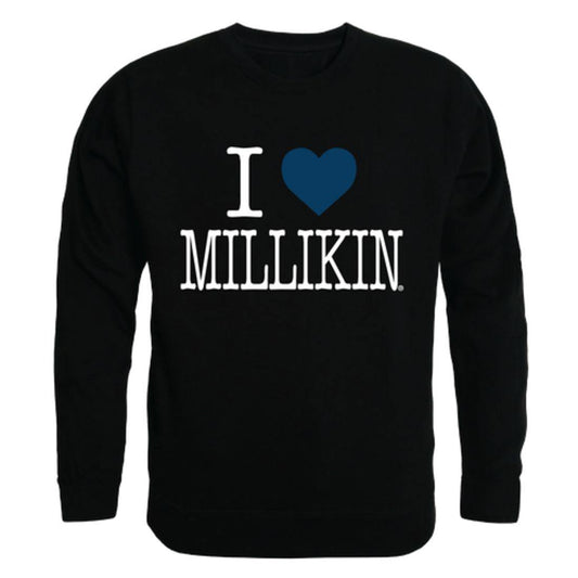 I Love Millikin University Big Blue Crewneck Pullover Sweatshirt Sweater
