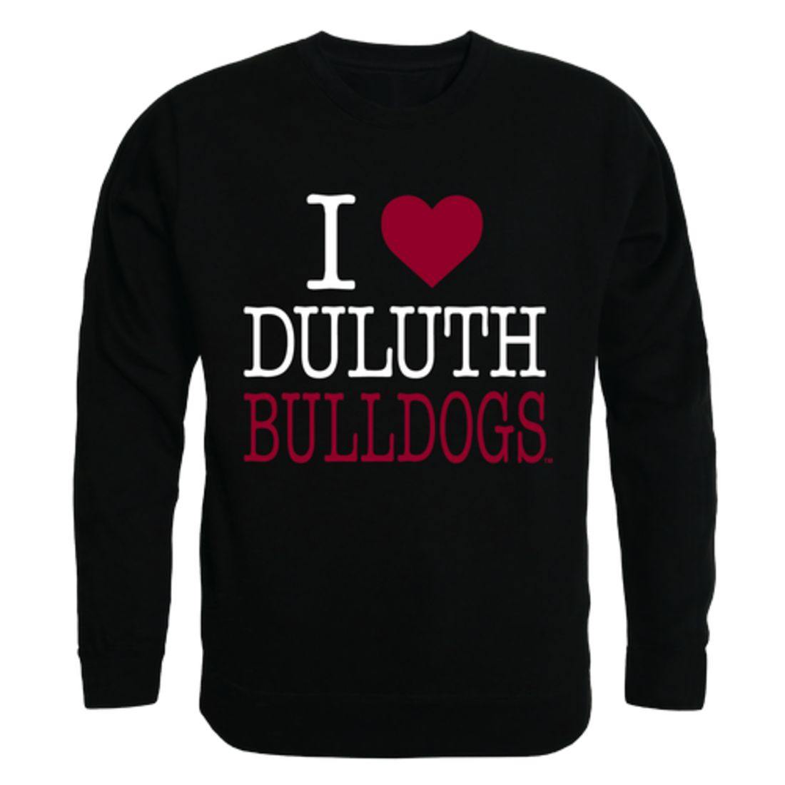 I Love UMD University of Minnesota Duluth Bulldogs Crewneck Pullover Sweatshirt Sweater