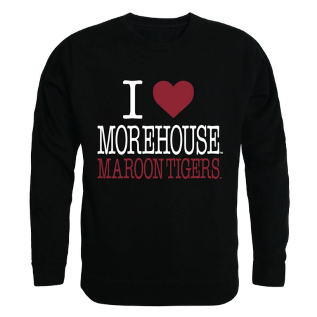 I Love Morehouse College Tigers Crewneck Pullover Sweatshirt Sweater