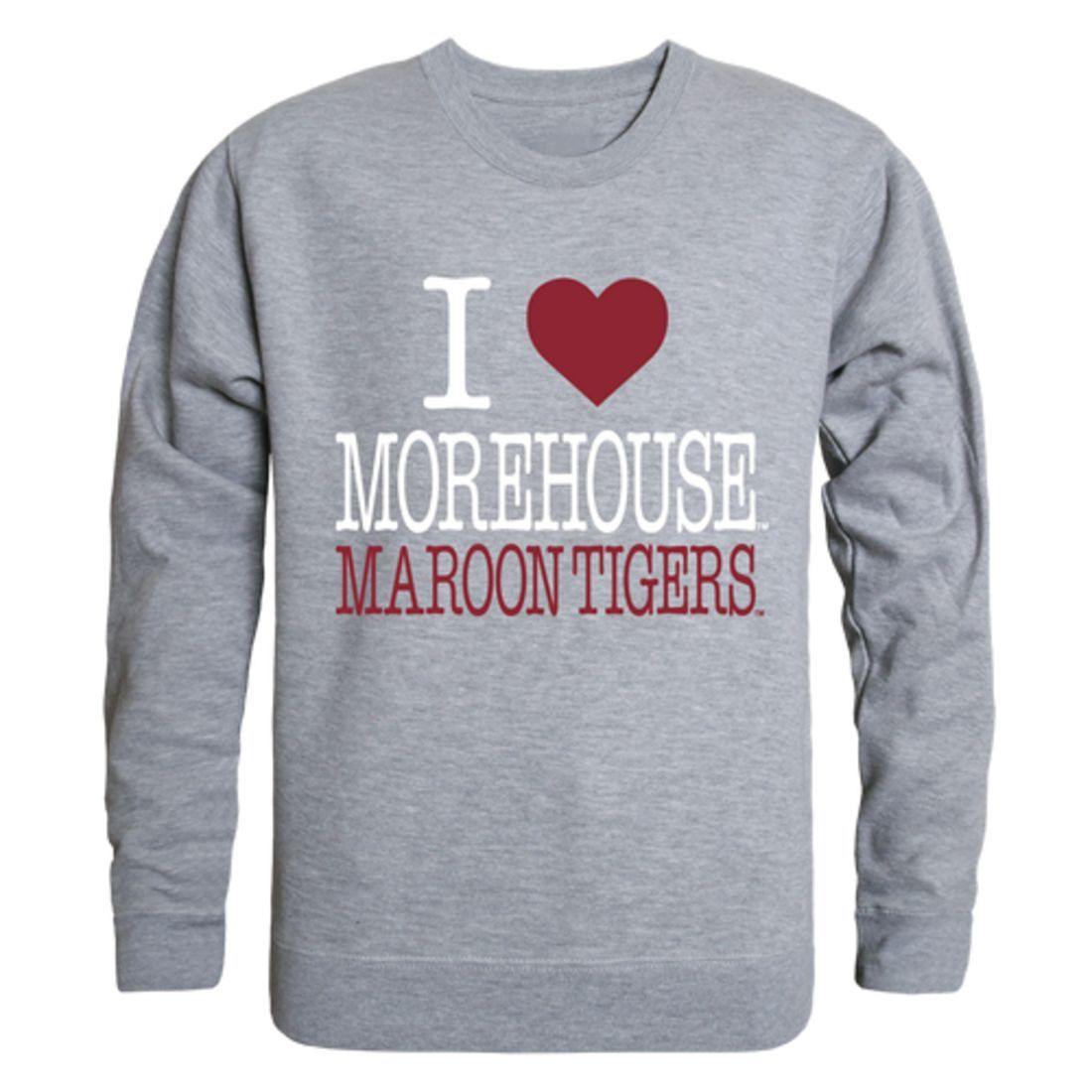 I Love Morehouse College Tigers Crewneck Pullover Sweatshirt Sweater