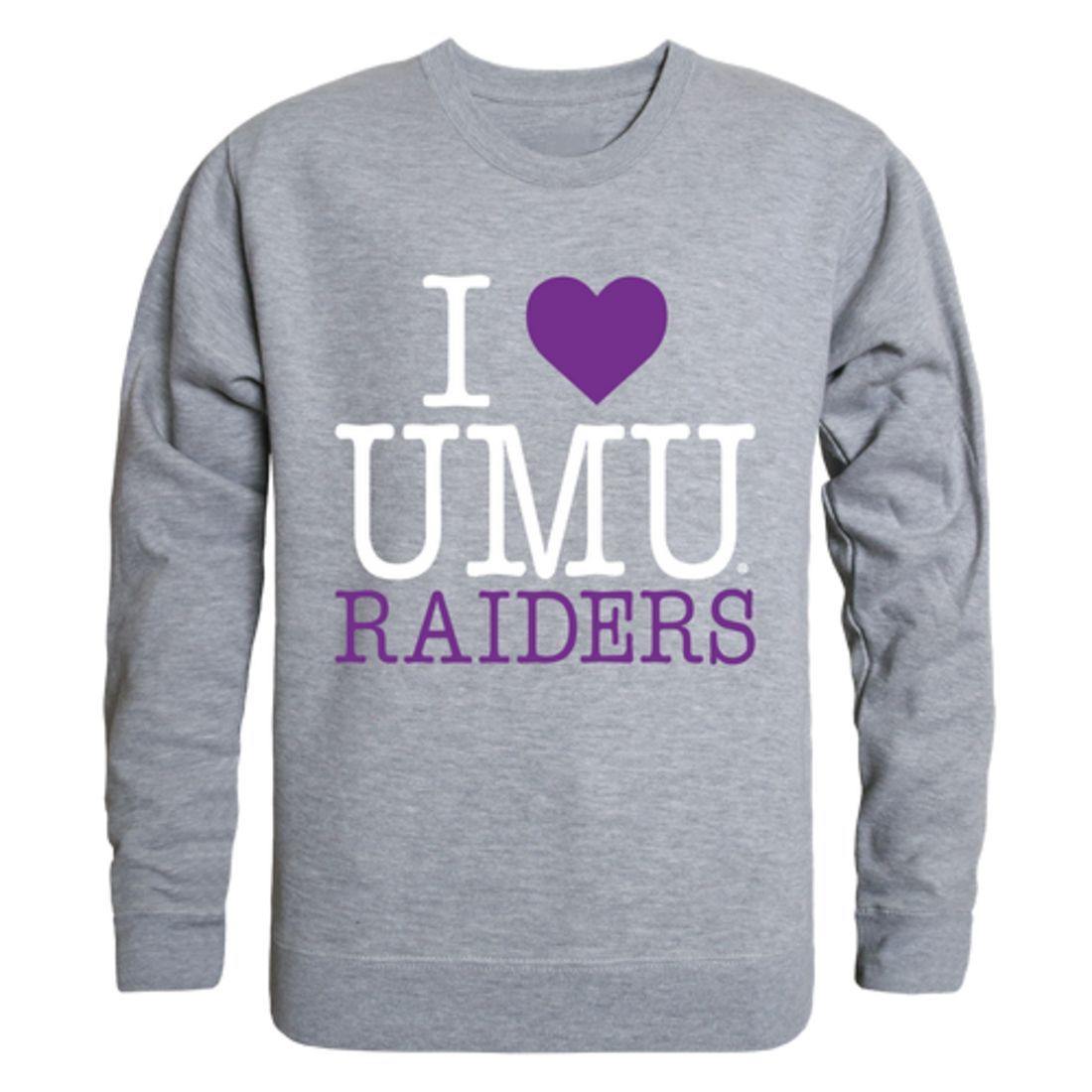 I Love University of Mount Union Raiders Crewneck Pullover Sweatshirt Sweater