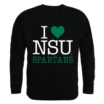 I Love NSU Norfolk State University Spartans Crewneck Pullover Sweatshirt Sweater