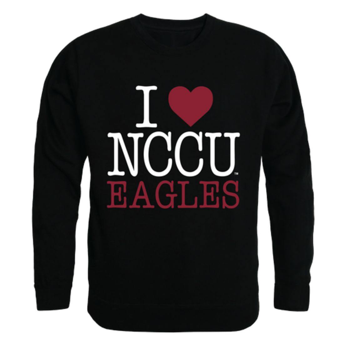 I Love NCCU North Carolina Central University Eagles Crewneck Pullover Sweatshirt Sweater
