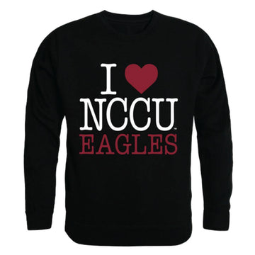 I Love NCCU North Carolina Central University Eagles Crewneck Pullover Sweatshirt Sweater