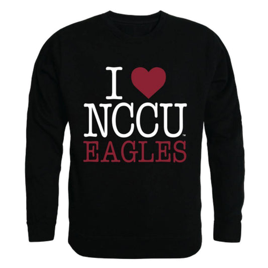 I Love NCCU North Carolina Central University Eagles Crewneck Pullover Sweatshirt Sweater