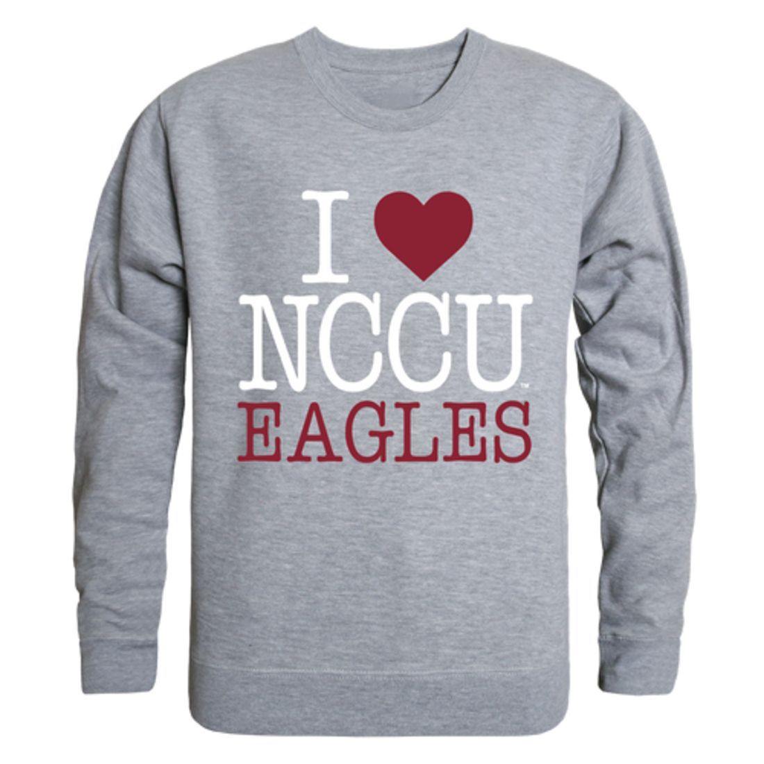 I Love NCCU North Carolina Central University Eagles Crewneck Pullover Sweatshirt Sweater