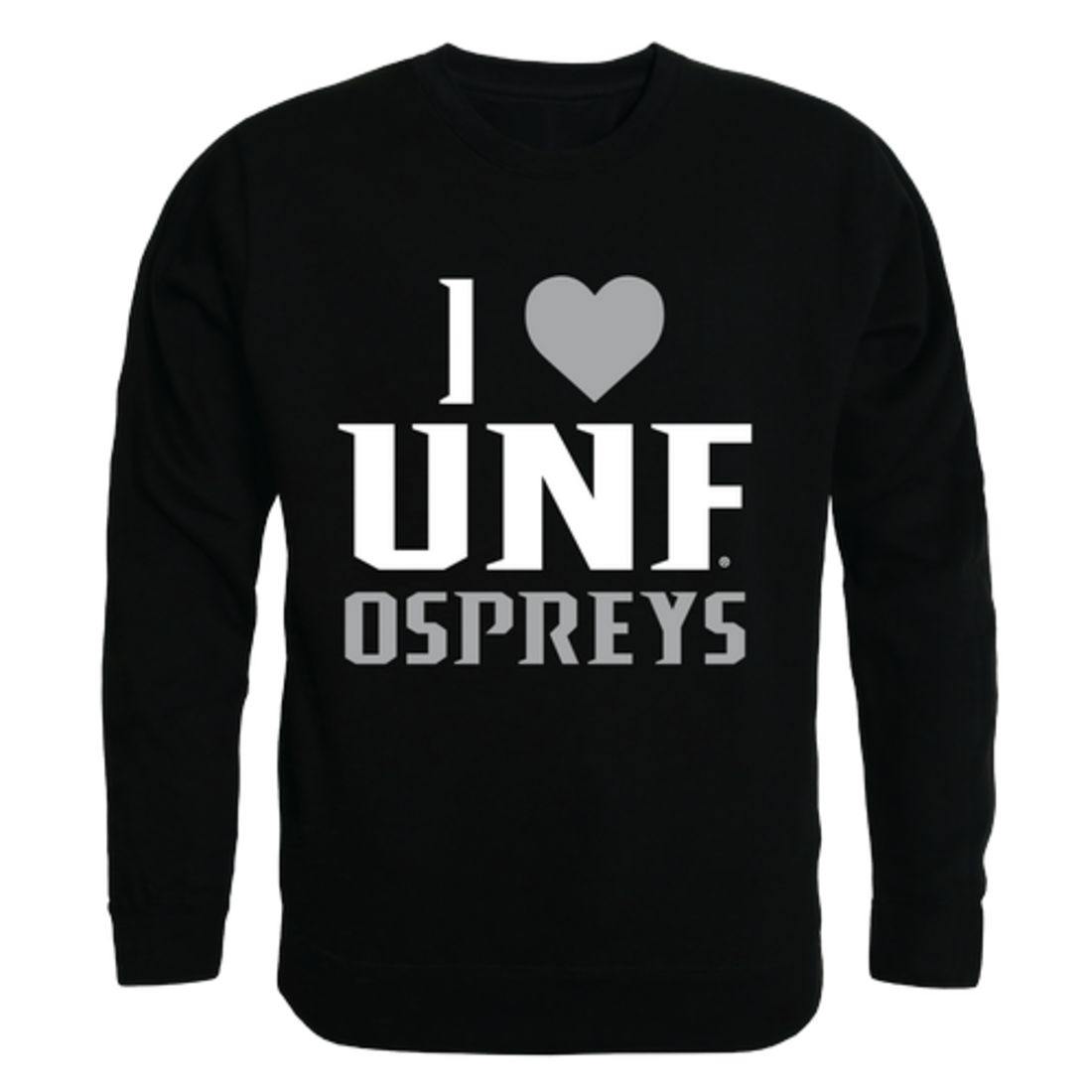 I Love UNF University of North Florida Osprey Crewneck Pullover Sweatshirt Sweater