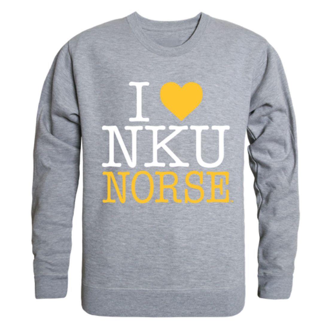 I Love NKU Northern Kentucky University Norse Crewneck Pullover Sweatshirt Sweater