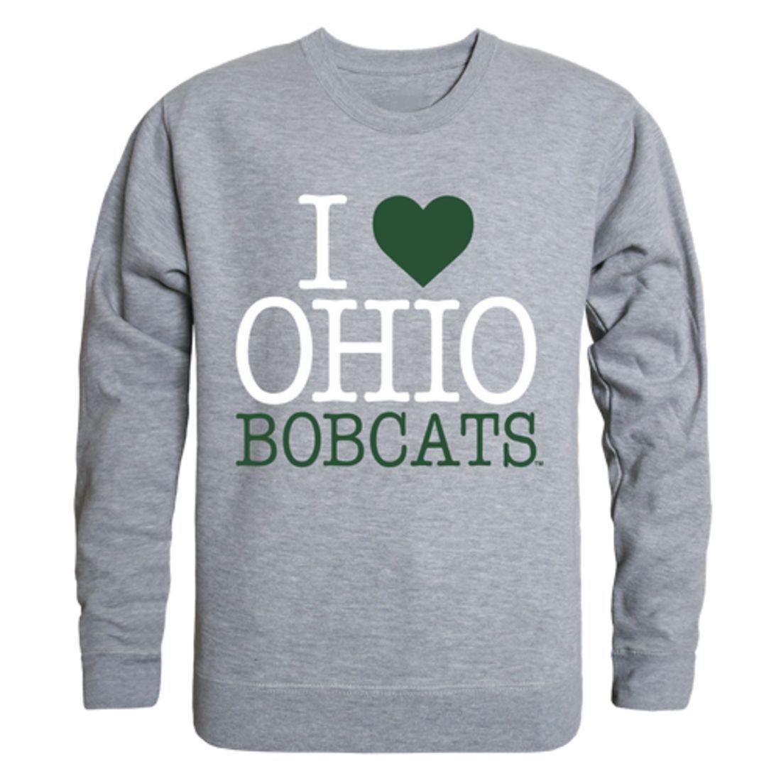 I Love Ohio University Bobcats Crewneck Pullover Sweatshirt Sweater